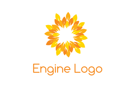 flower around sun logo