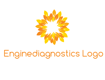 flower around sun logo