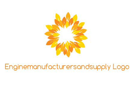 flower around sun logo