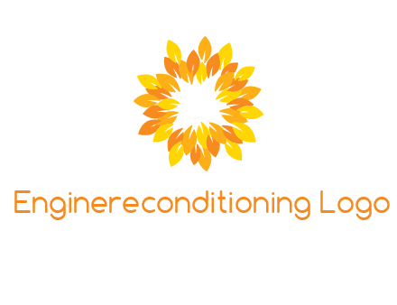 flower around sun logo