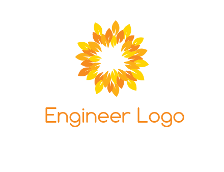 flower around sun logo