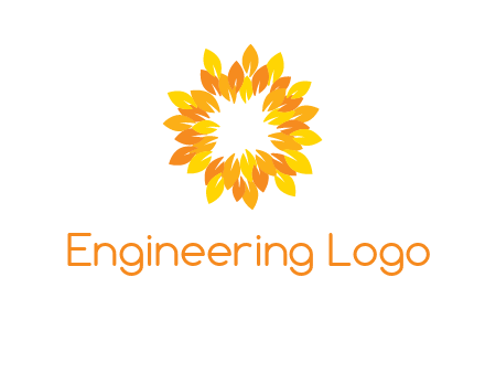flower around sun logo