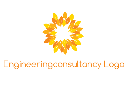 flower around sun logo