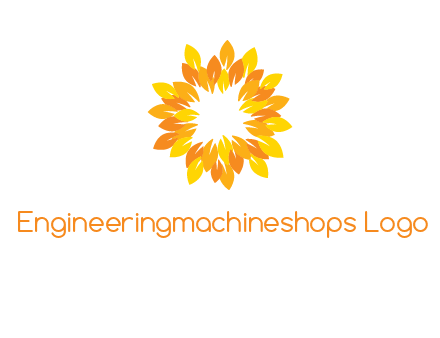 flower around sun logo