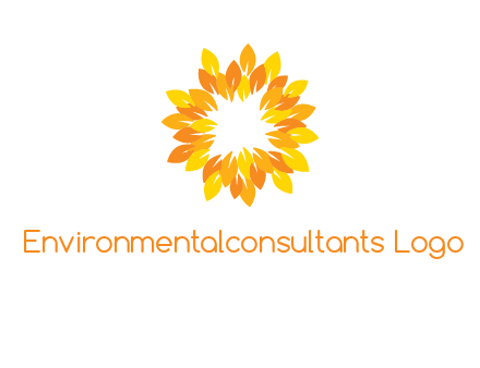 flower around sun logo