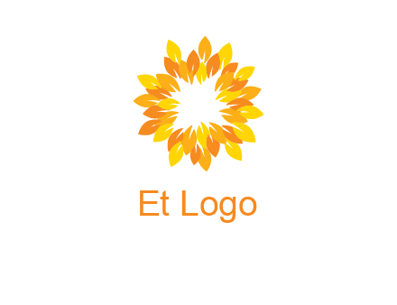 flower around sun logo