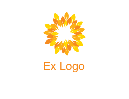 flower around sun logo