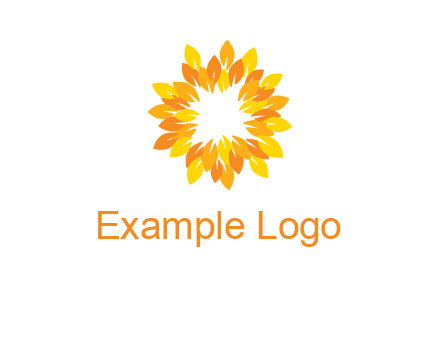 flower around sun logo