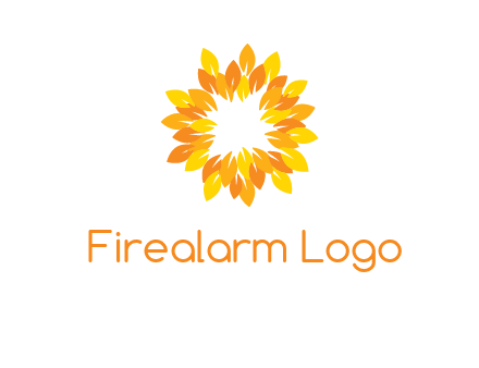 flower around sun logo