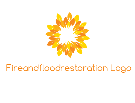 flower around sun logo