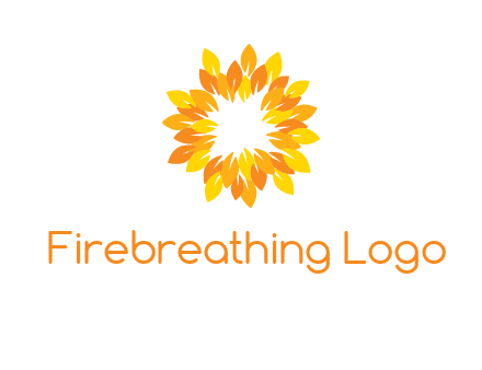 flower around sun logo
