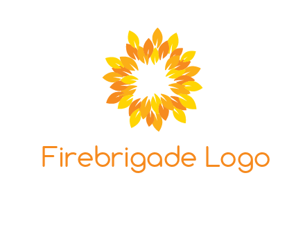 flower around sun logo