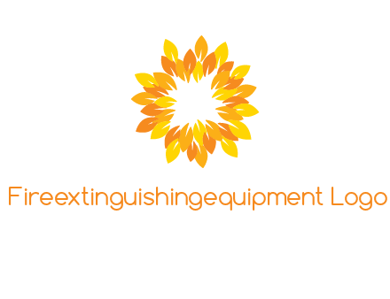 flower around sun logo