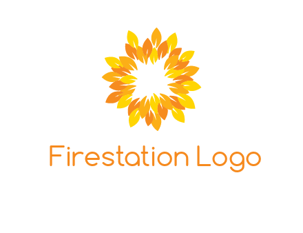 flower around sun logo