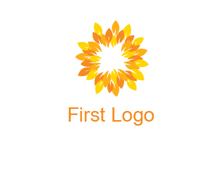 flower around sun logo