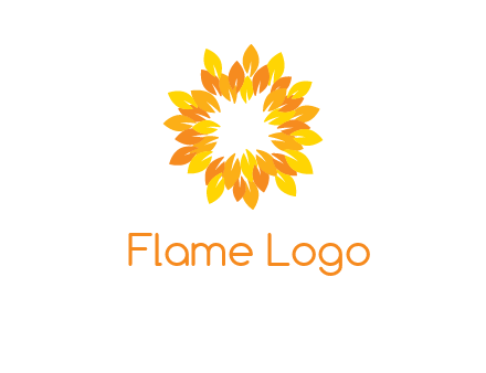 flower around sun logo