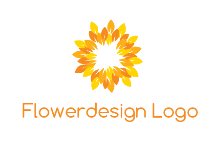 flower around sun logo