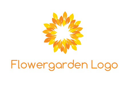 flower around sun logo