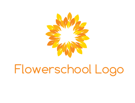 flower around sun logo