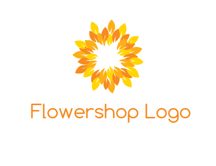 flower around sun logo