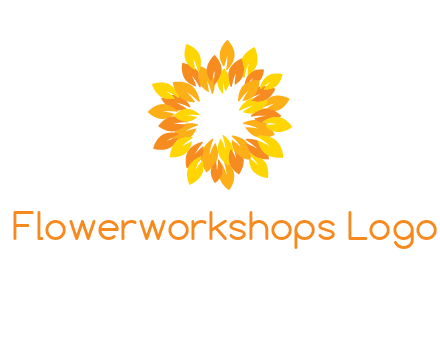 flower around sun logo