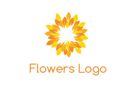 flower around sun logo