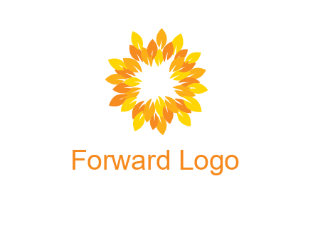 flower around sun logo