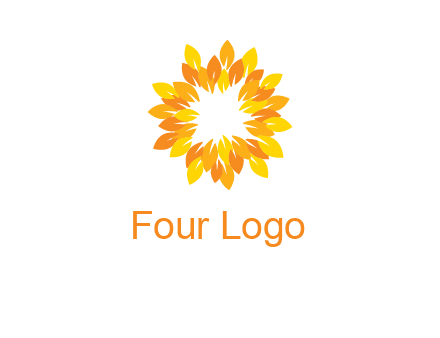 flower around sun logo
