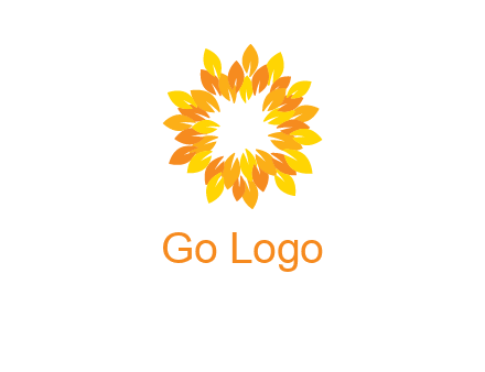 flower around sun logo