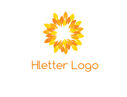 flower around sun logo