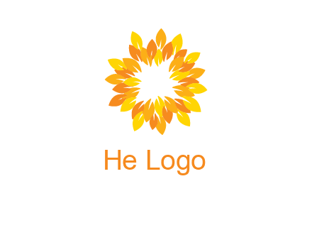 flower around sun logo