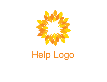 flower around sun logo