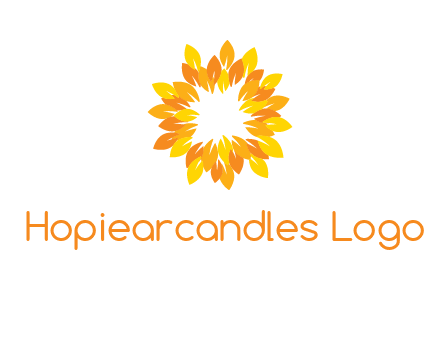 flower around sun logo