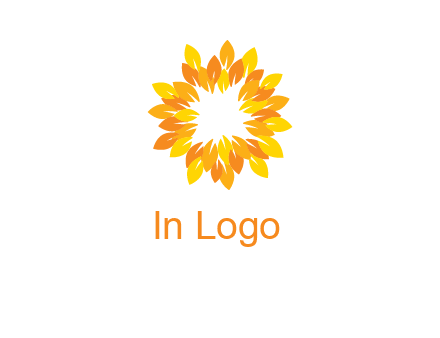 flower around sun logo