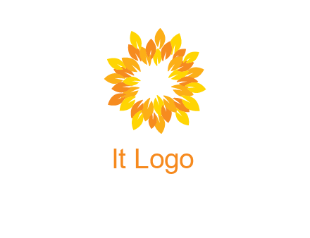 flower around sun logo