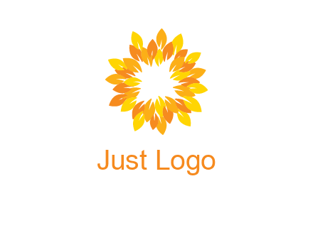 flower around sun logo