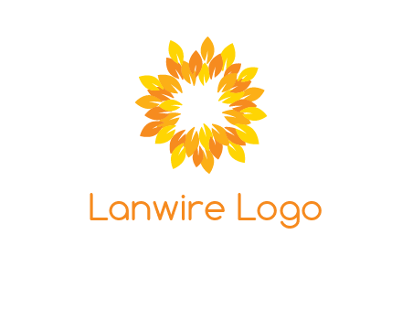 flower around sun logo
