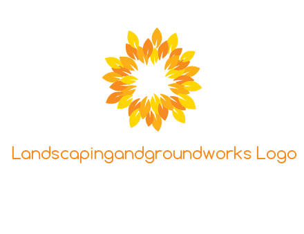flower around sun logo