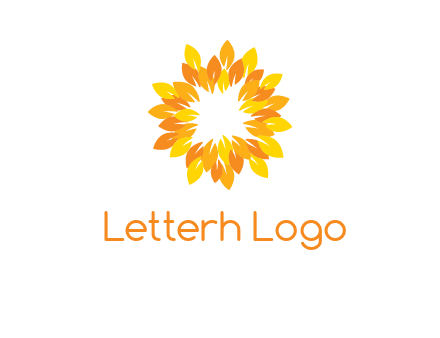 flower around sun logo