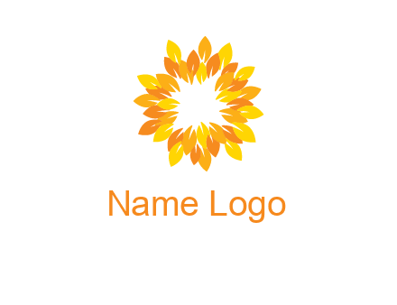flower around sun logo