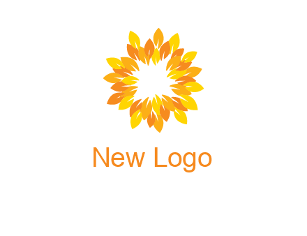 flower around sun logo