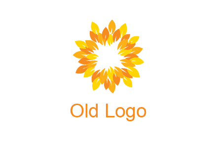 flower around sun logo