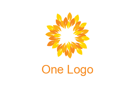 flower around sun logo