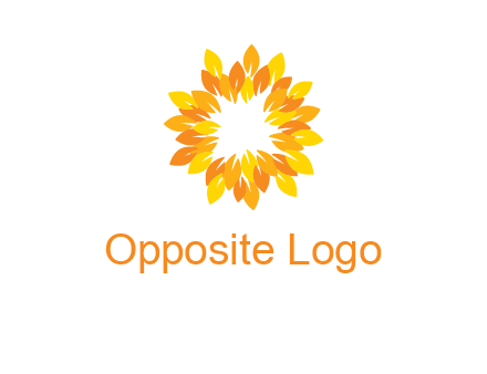 flower around sun logo