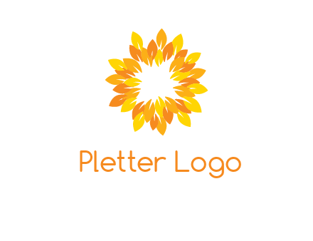 flower around sun logo