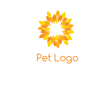 flower around sun logo