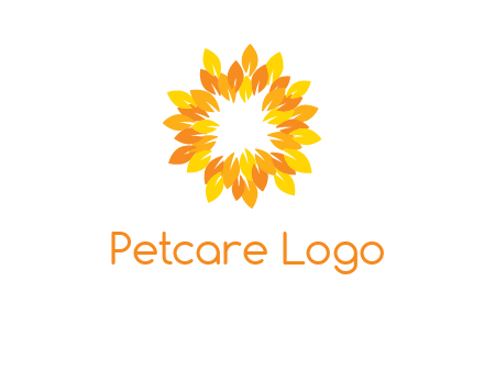 flower around sun logo