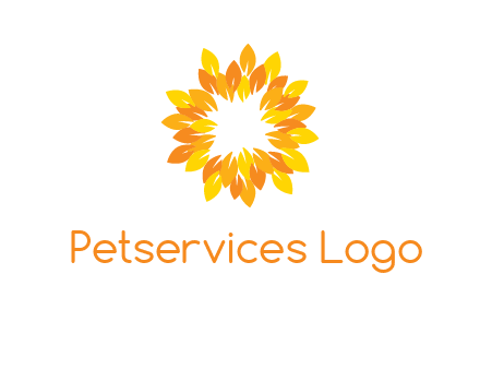 flower around sun logo