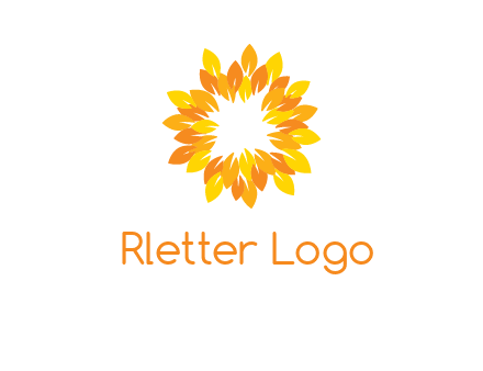 flower around sun logo