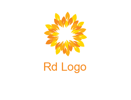 flower around sun logo